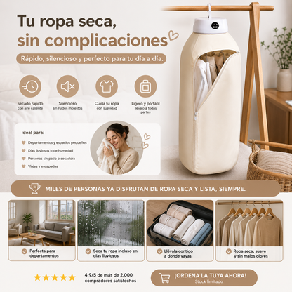 Secadora Ropa Portátil