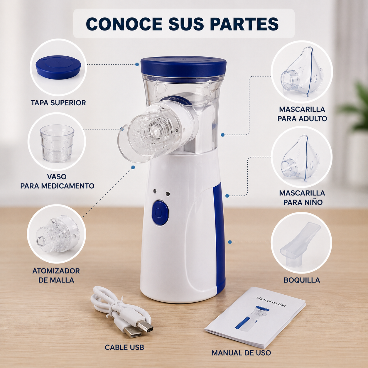 ❤️Nebulizador portátil inhalador - Respira con Tranquilidad
