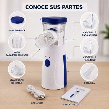 ❤️Nebulizador portátil inhalador - Respira con Tranquilidad