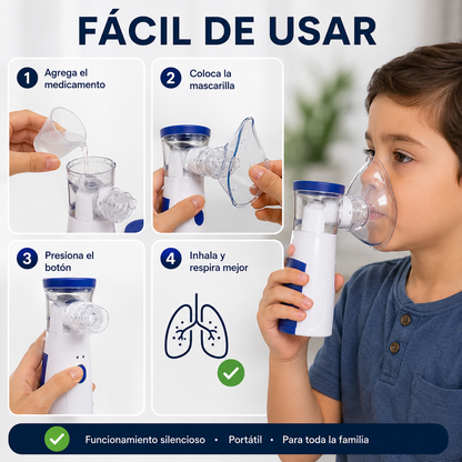 ❤️Nebulizador portátil inhalador - Respira con Tranquilidad